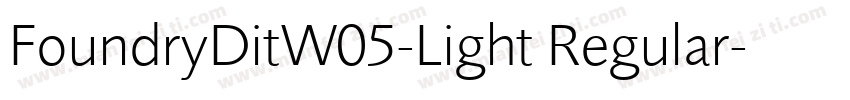 FoundryDitW05-Light Regular字体转换